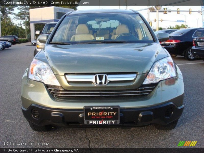 Green Tea Metallic / Ivory 2009 Honda CR-V EX-L 4WD