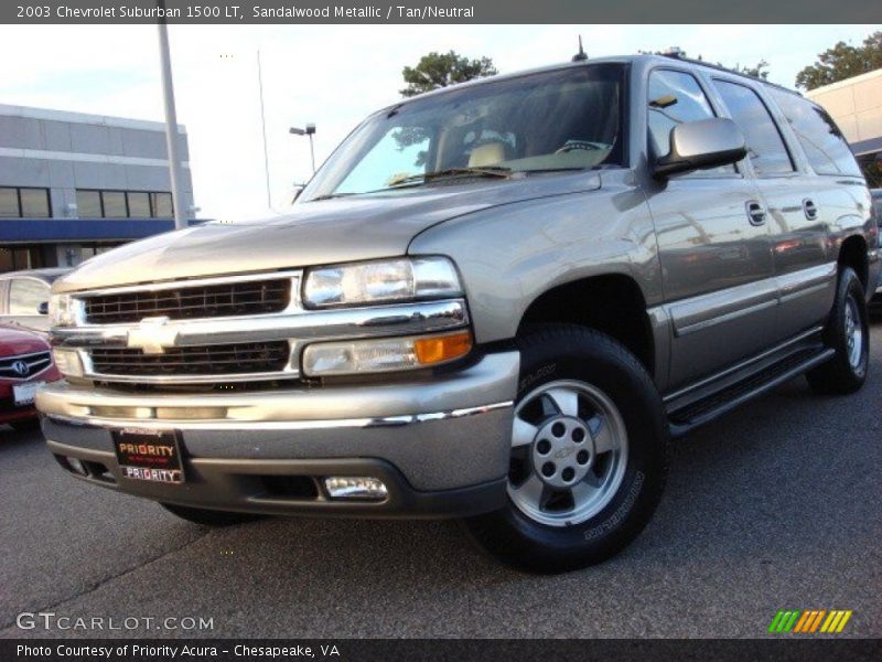 Sandalwood Metallic / Tan/Neutral 2003 Chevrolet Suburban 1500 LT