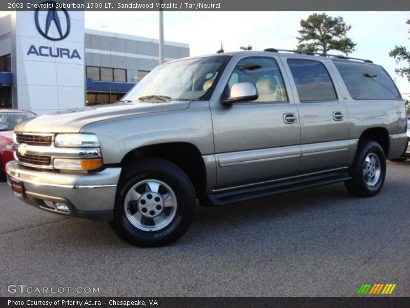 Sandalwood Metallic / Tan/Neutral 2003 Chevrolet Suburban 1500 LT