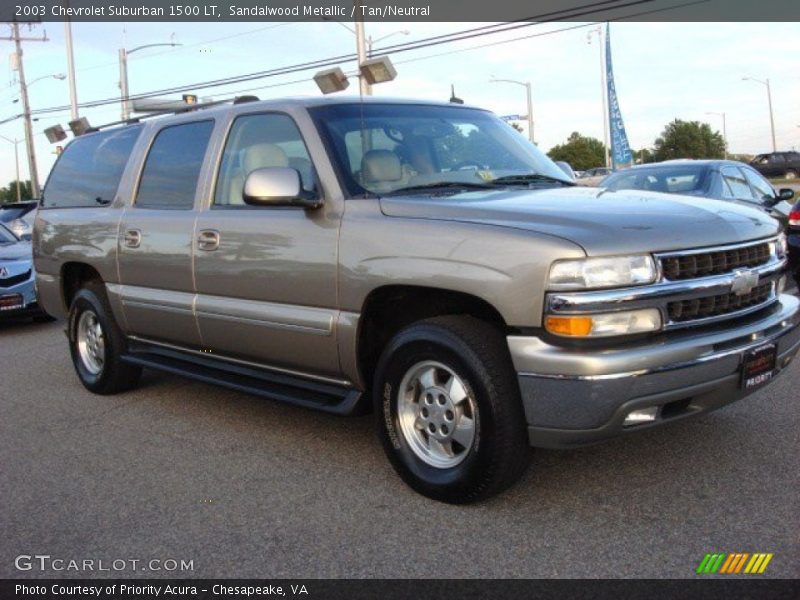 Sandalwood Metallic / Tan/Neutral 2003 Chevrolet Suburban 1500 LT