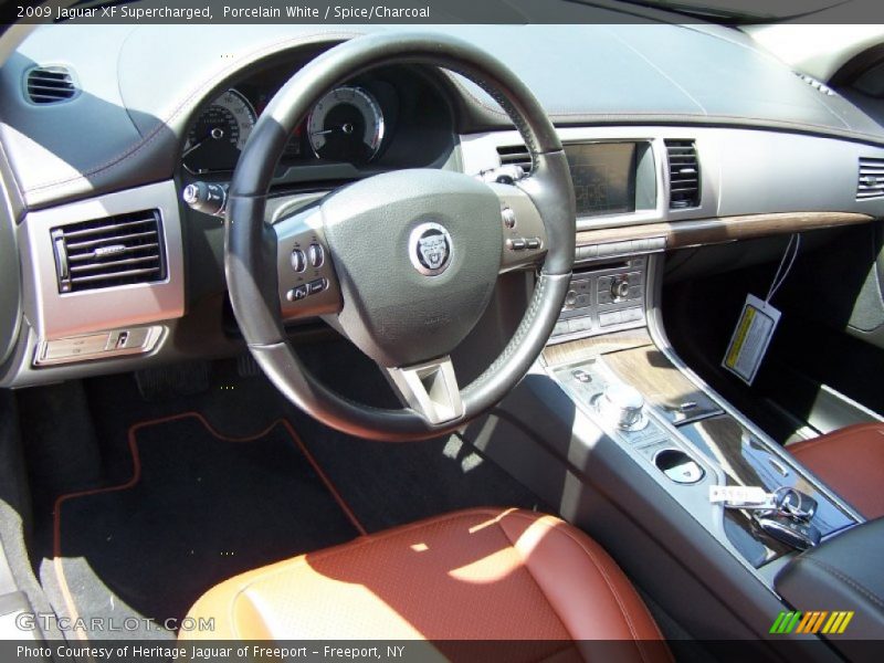 Porcelain White / Spice/Charcoal 2009 Jaguar XF Supercharged