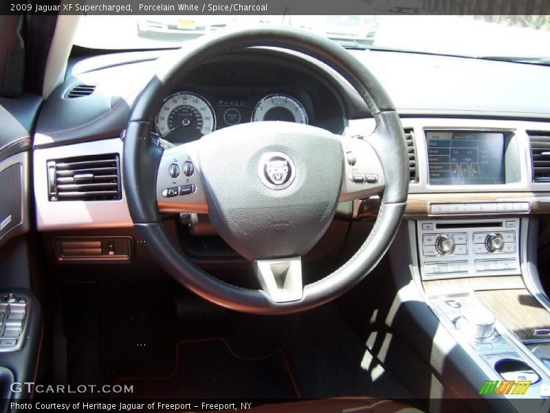 Porcelain White / Spice/Charcoal 2009 Jaguar XF Supercharged