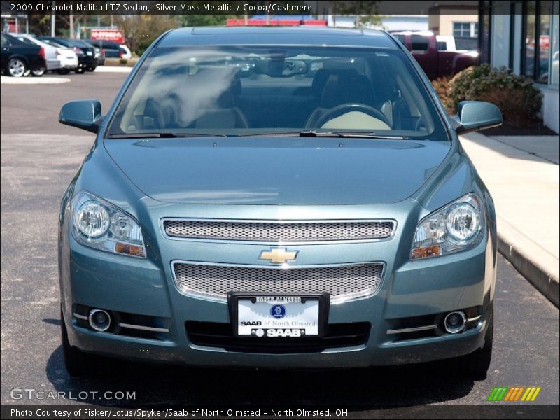 Silver Moss Metallic / Cocoa/Cashmere 2009 Chevrolet Malibu LTZ Sedan
