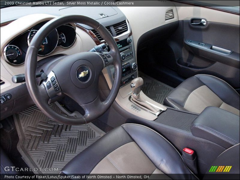 Silver Moss Metallic / Cocoa/Cashmere 2009 Chevrolet Malibu LTZ Sedan