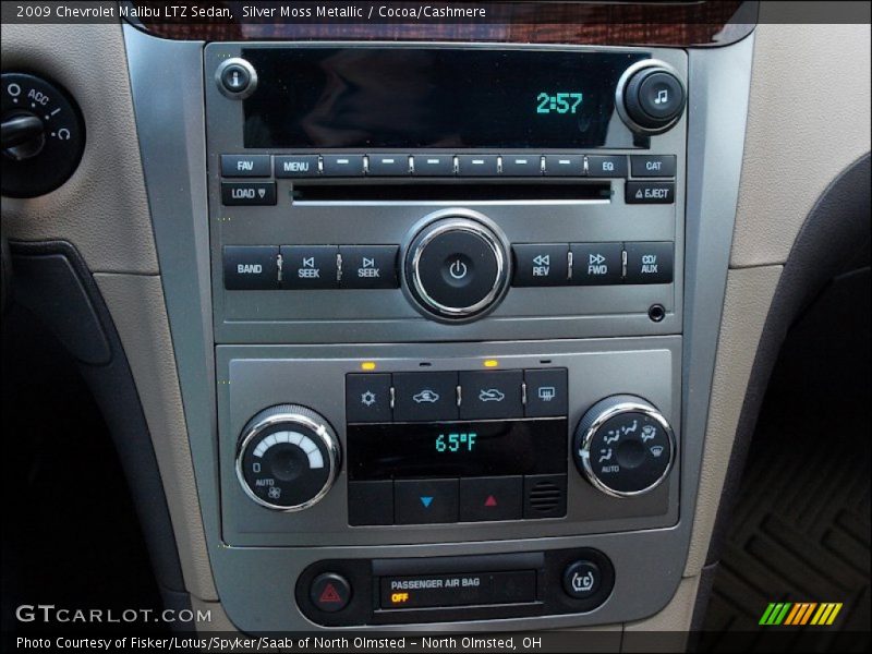 Silver Moss Metallic / Cocoa/Cashmere 2009 Chevrolet Malibu LTZ Sedan