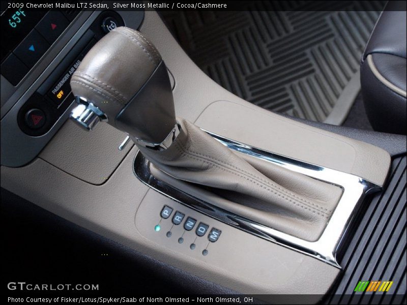 Silver Moss Metallic / Cocoa/Cashmere 2009 Chevrolet Malibu LTZ Sedan