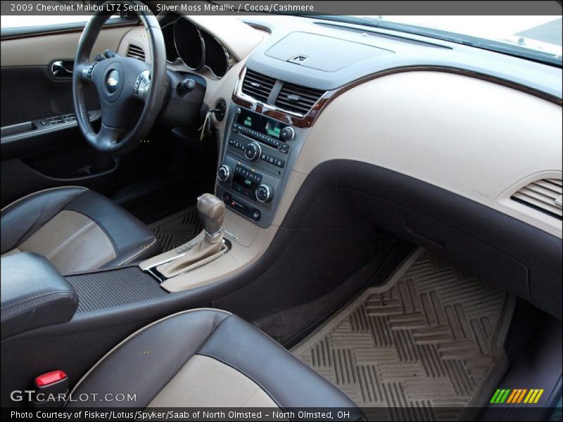 Silver Moss Metallic / Cocoa/Cashmere 2009 Chevrolet Malibu LTZ Sedan