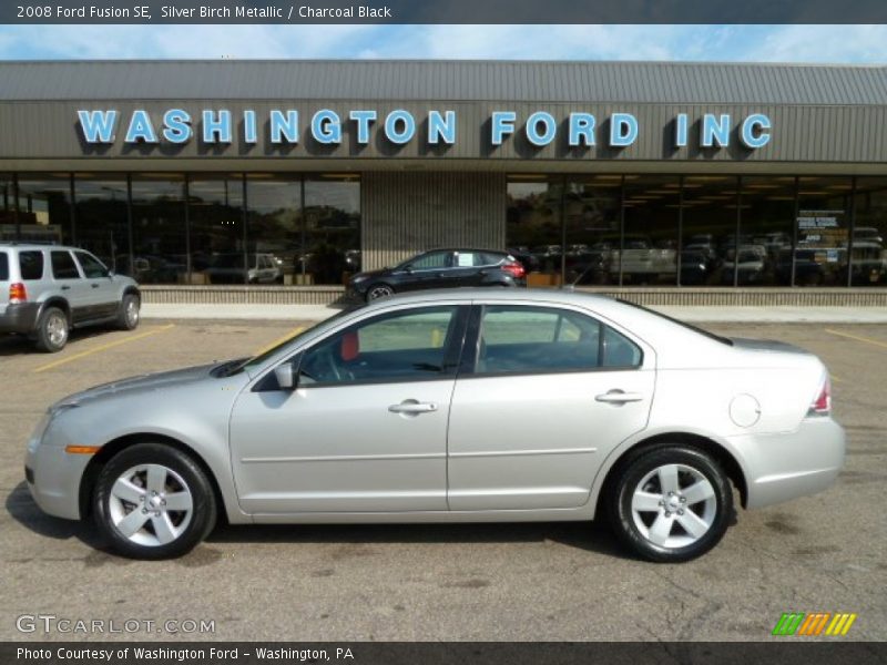 Silver Birch Metallic / Charcoal Black 2008 Ford Fusion SE