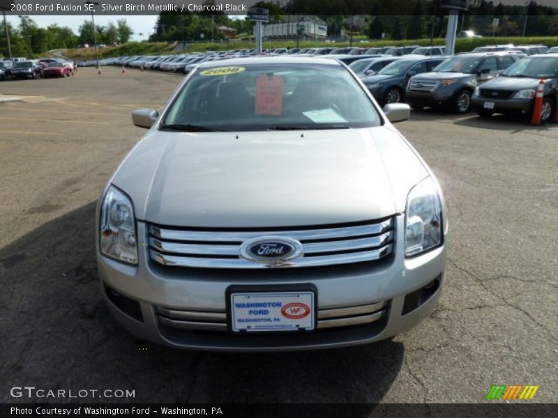 Silver Birch Metallic / Charcoal Black 2008 Ford Fusion SE
