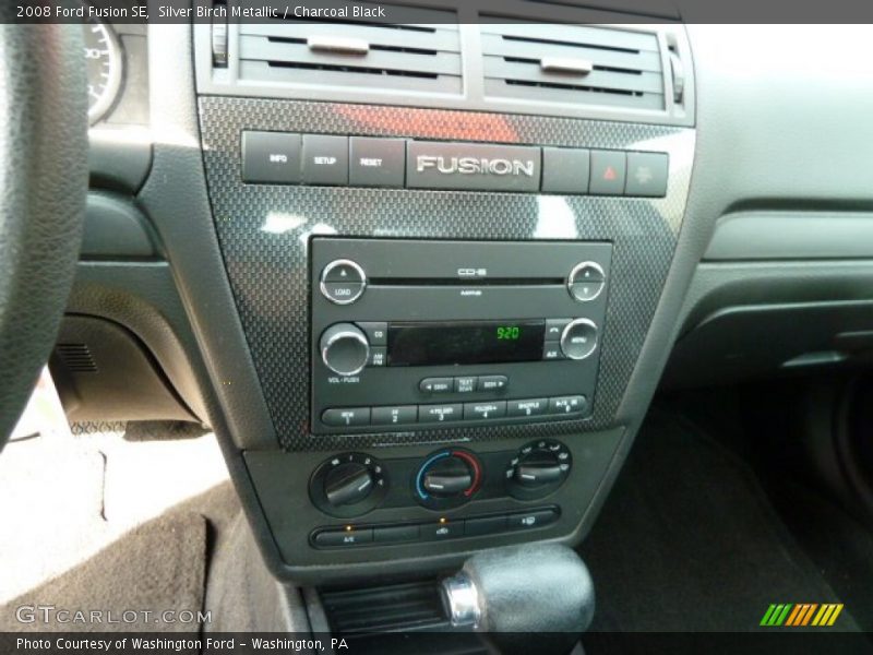 Silver Birch Metallic / Charcoal Black 2008 Ford Fusion SE