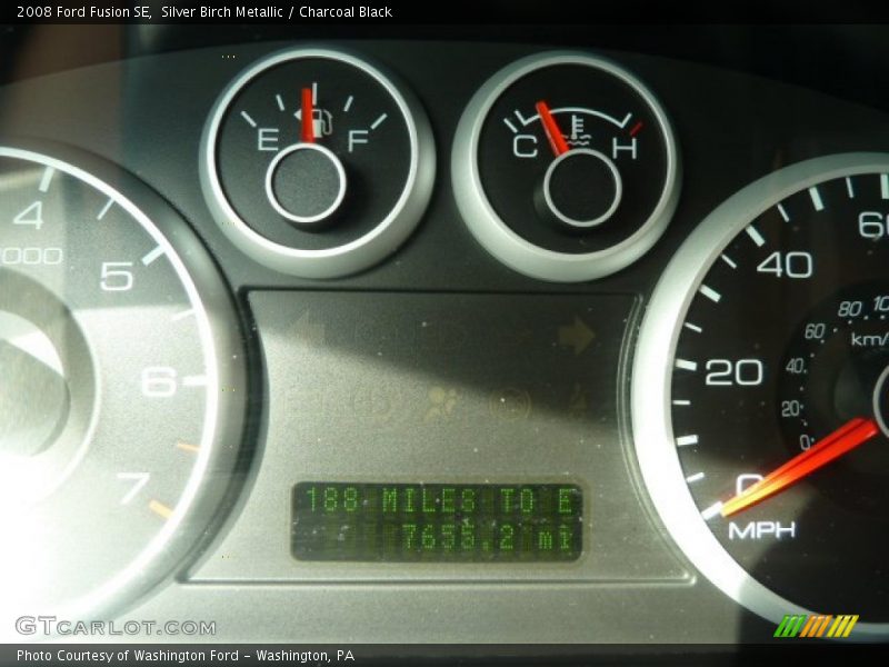 Silver Birch Metallic / Charcoal Black 2008 Ford Fusion SE