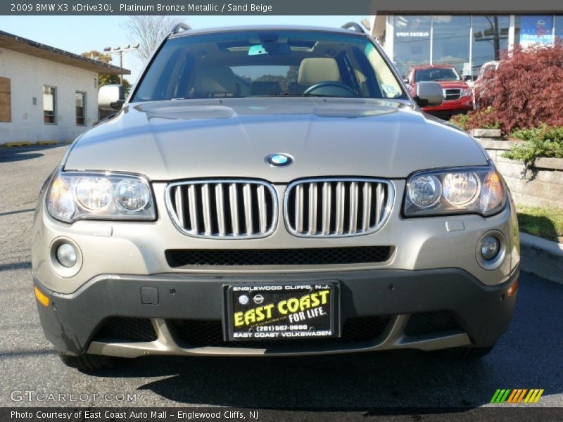 Platinum Bronze Metallic / Sand Beige 2009 BMW X3 xDrive30i