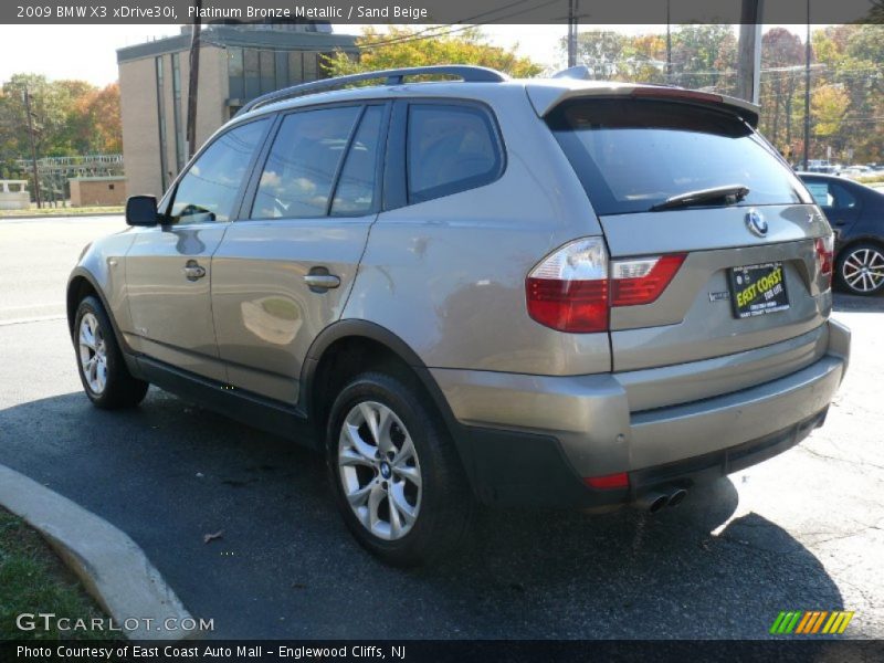 Platinum Bronze Metallic / Sand Beige 2009 BMW X3 xDrive30i
