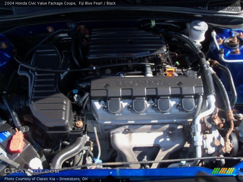 Fiji Blue Pearl / Black 2004 Honda Civic Value Package Coupe