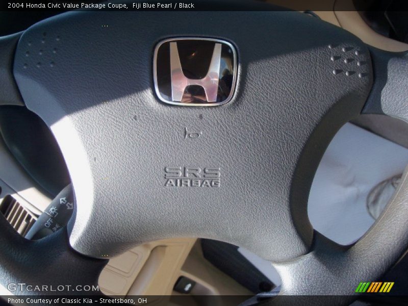 Fiji Blue Pearl / Black 2004 Honda Civic Value Package Coupe