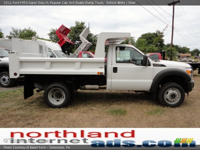 Oxford White / Steel 2011 Ford F450 Super Duty XL Regular Cab 4x4 Dually Dump Truck