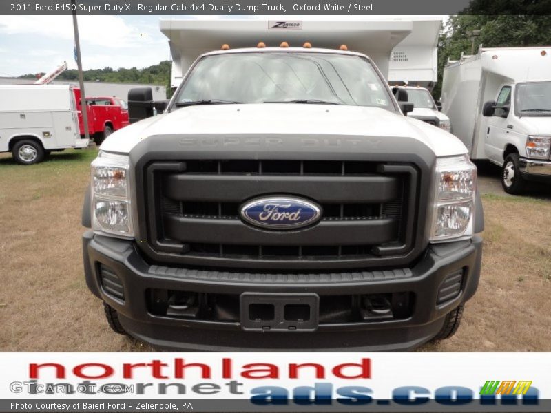 Oxford White / Steel 2011 Ford F450 Super Duty XL Regular Cab 4x4 Dually Dump Truck