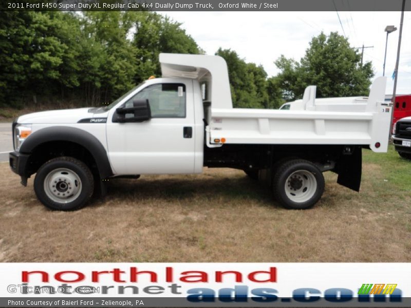 Oxford White / Steel 2011 Ford F450 Super Duty XL Regular Cab 4x4 Dually Dump Truck