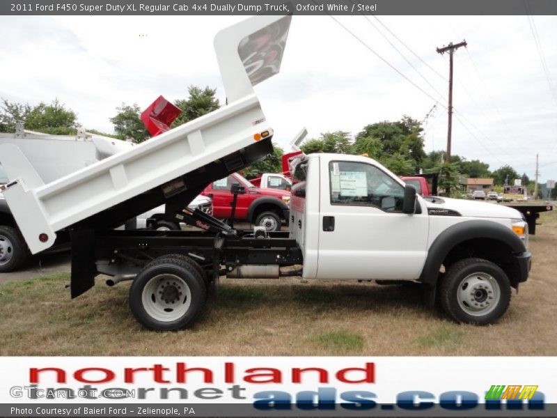 Oxford White / Steel 2011 Ford F450 Super Duty XL Regular Cab 4x4 Dually Dump Truck