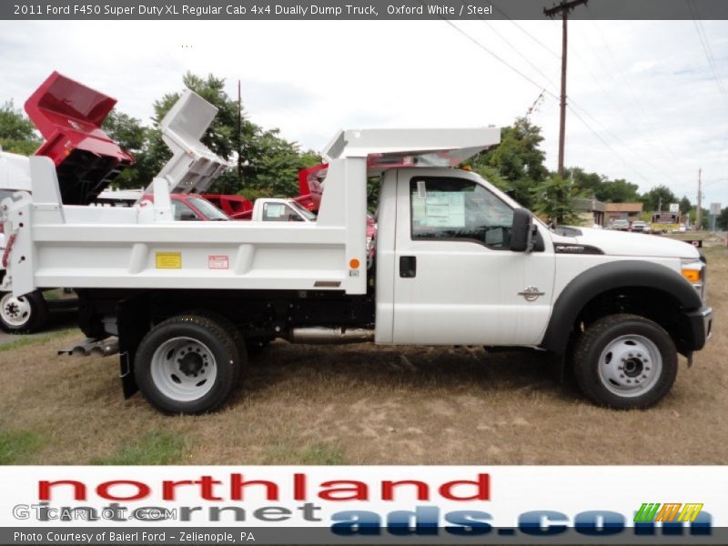 Oxford White / Steel 2011 Ford F450 Super Duty XL Regular Cab 4x4 Dually Dump Truck