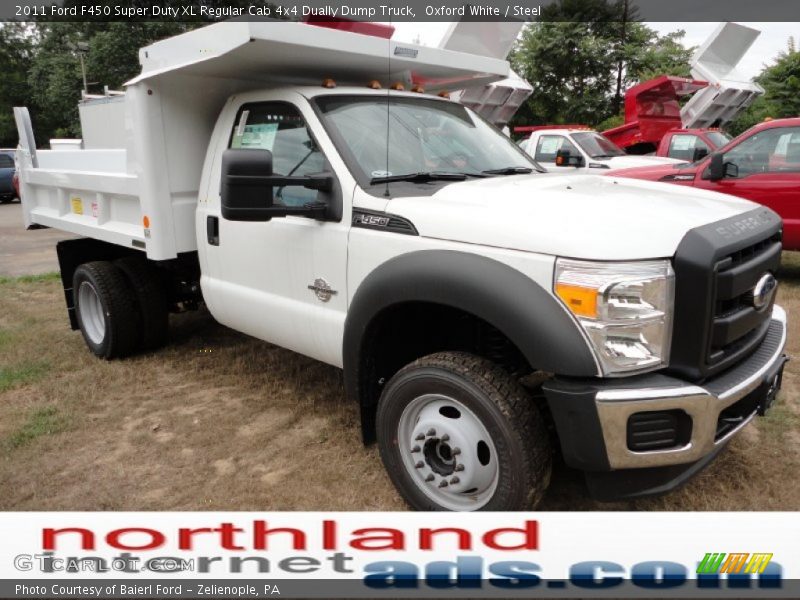 Oxford White / Steel 2011 Ford F450 Super Duty XL Regular Cab 4x4 Dually Dump Truck