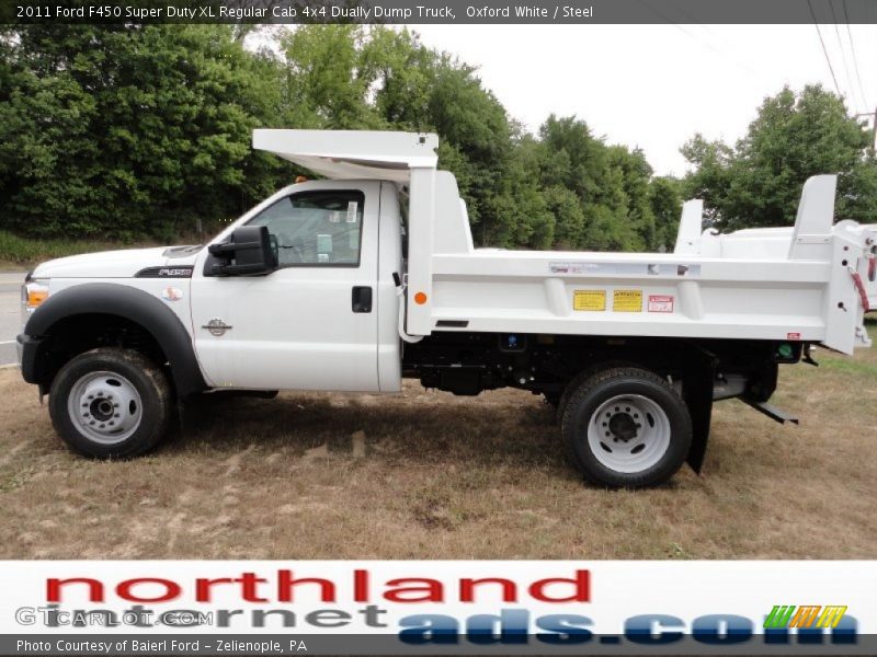 Oxford White / Steel 2011 Ford F450 Super Duty XL Regular Cab 4x4 Dually Dump Truck