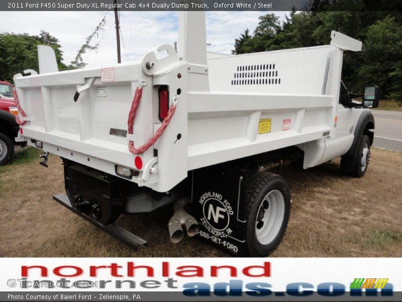 Oxford White / Steel 2011 Ford F450 Super Duty XL Regular Cab 4x4 Dually Dump Truck