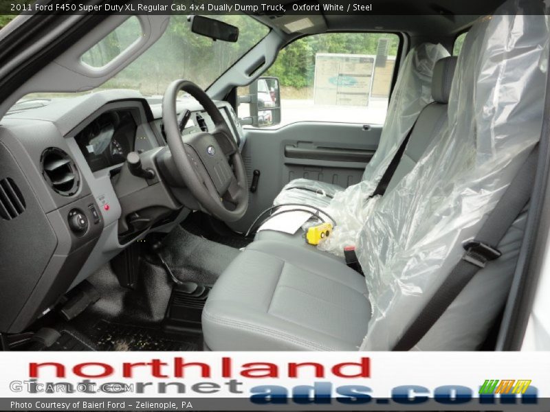 Oxford White / Steel 2011 Ford F450 Super Duty XL Regular Cab 4x4 Dually Dump Truck