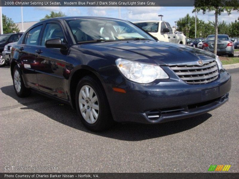 Modern Blue Pearl / Dark Slate Gray/Light Slate Gray 2008 Chrysler Sebring LX Sedan