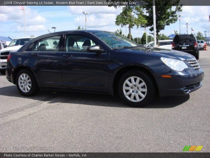 Modern Blue Pearl / Dark Slate Gray/Light Slate Gray 2008 Chrysler Sebring LX Sedan