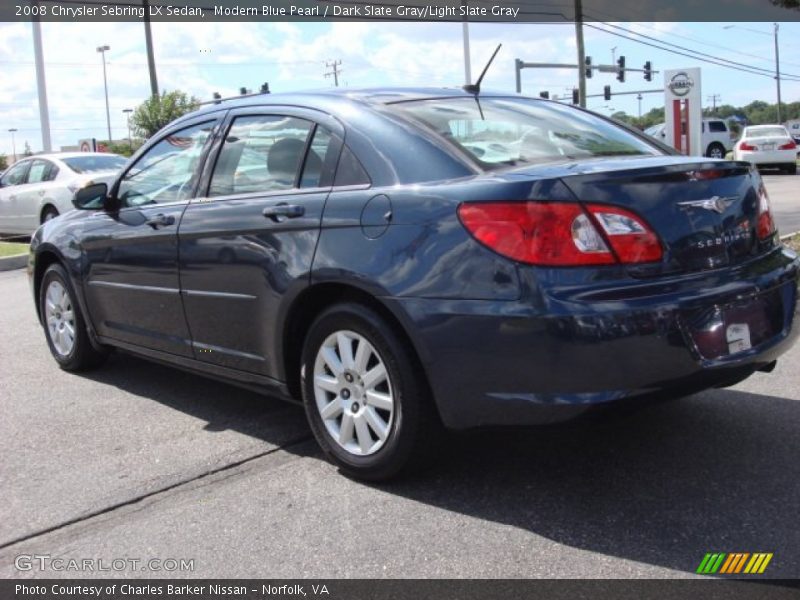 Modern Blue Pearl / Dark Slate Gray/Light Slate Gray 2008 Chrysler Sebring LX Sedan