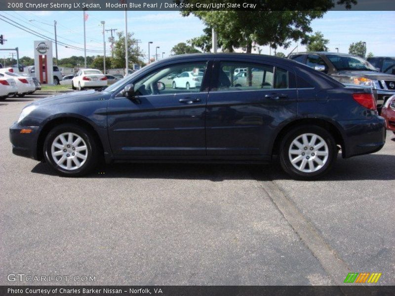 Modern Blue Pearl / Dark Slate Gray/Light Slate Gray 2008 Chrysler Sebring LX Sedan