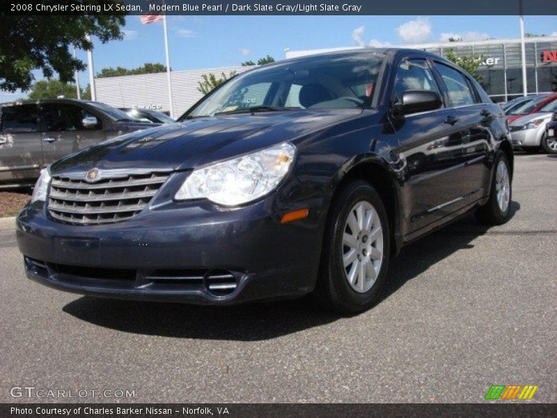 Modern Blue Pearl / Dark Slate Gray/Light Slate Gray 2008 Chrysler Sebring LX Sedan