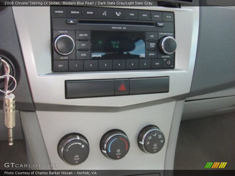 Modern Blue Pearl / Dark Slate Gray/Light Slate Gray 2008 Chrysler Sebring LX Sedan