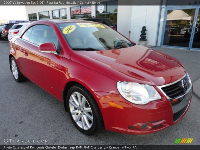 Paprika Red Metallic / Cornsilk Beige 2007 Volkswagen Eos 2.0T