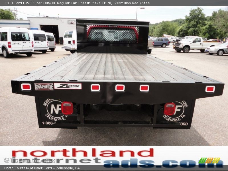 Vermillion Red / Steel 2011 Ford F350 Super Duty XL Regular Cab Chassis Stake Truck