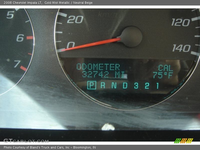 Gold Mist Metallic / Neutral Beige 2008 Chevrolet Impala LT
