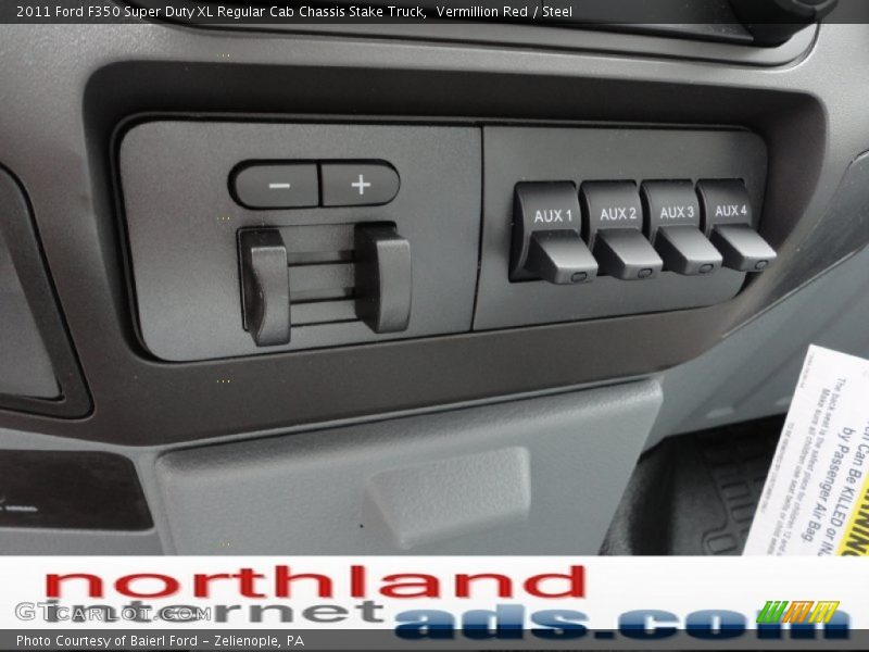 Vermillion Red / Steel 2011 Ford F350 Super Duty XL Regular Cab Chassis Stake Truck