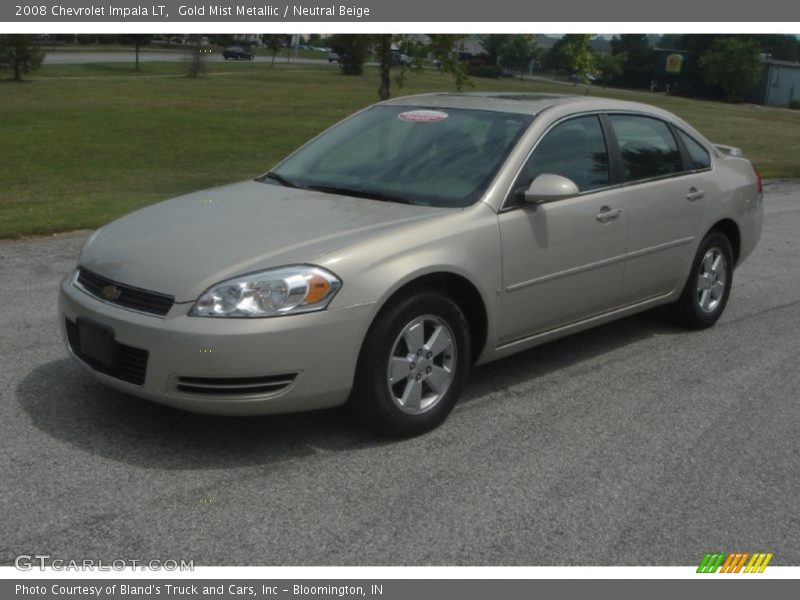 Gold Mist Metallic / Neutral Beige 2008 Chevrolet Impala LT