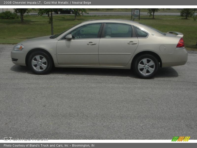 Gold Mist Metallic / Neutral Beige 2008 Chevrolet Impala LT