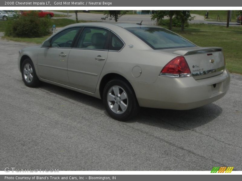 Gold Mist Metallic / Neutral Beige 2008 Chevrolet Impala LT