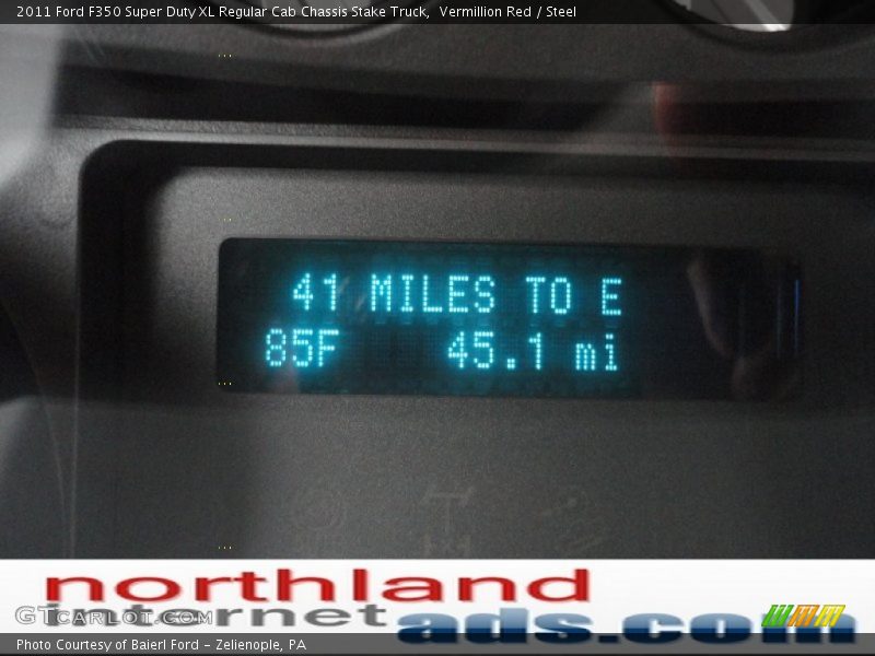 Vermillion Red / Steel 2011 Ford F350 Super Duty XL Regular Cab Chassis Stake Truck