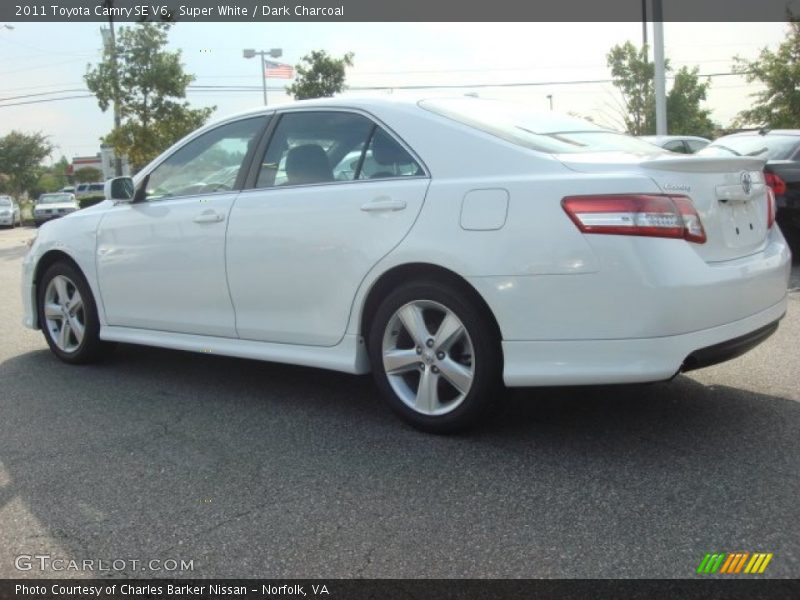 Super White / Dark Charcoal 2011 Toyota Camry SE V6