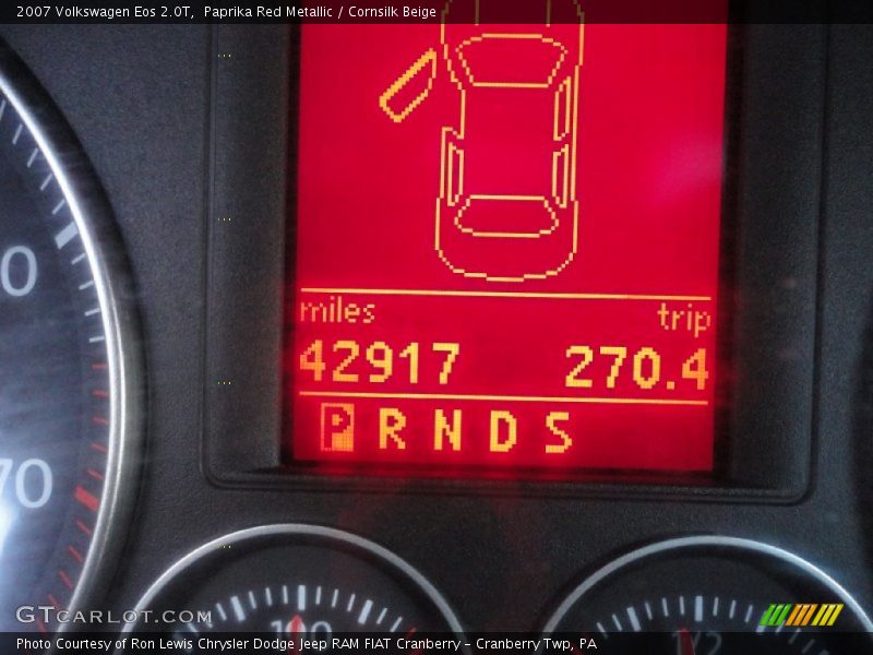 Paprika Red Metallic / Cornsilk Beige 2007 Volkswagen Eos 2.0T