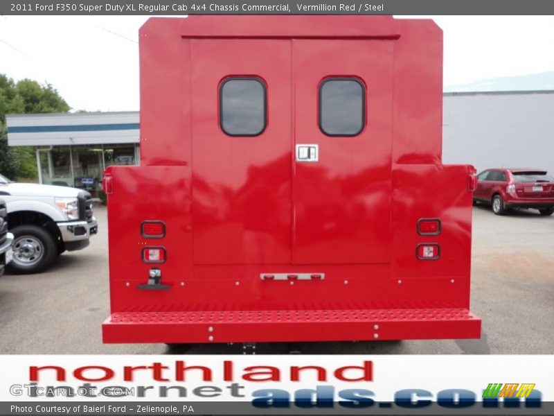 Vermillion Red / Steel 2011 Ford F350 Super Duty XL Regular Cab 4x4 Chassis Commercial