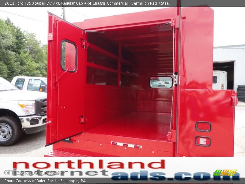 Vermillion Red / Steel 2011 Ford F350 Super Duty XL Regular Cab 4x4 Chassis Commercial