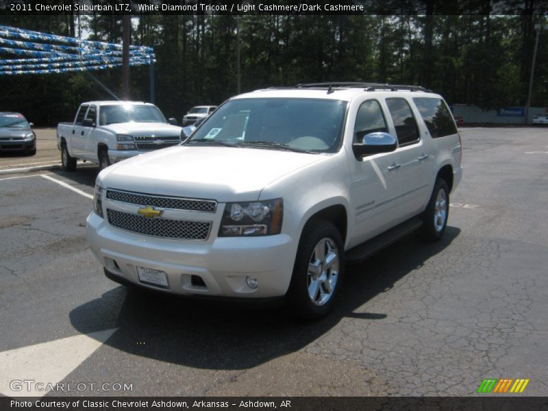 White Diamond Tricoat / Light Cashmere/Dark Cashmere 2011 Chevrolet Suburban LTZ
