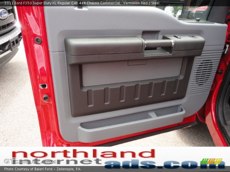 Vermillion Red / Steel 2011 Ford F350 Super Duty XL Regular Cab 4x4 Chassis Commercial