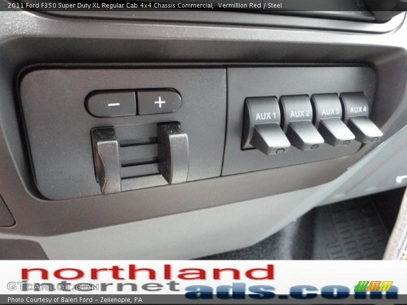 Vermillion Red / Steel 2011 Ford F350 Super Duty XL Regular Cab 4x4 Chassis Commercial