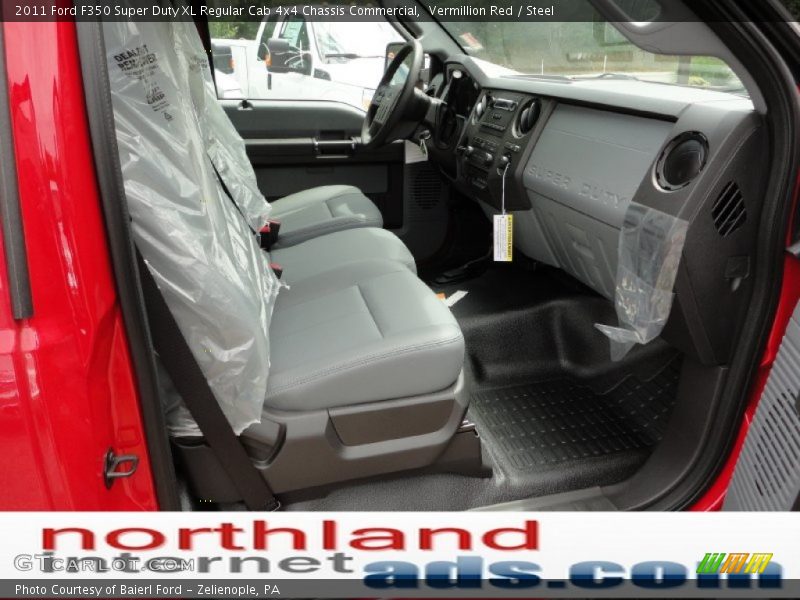 Vermillion Red / Steel 2011 Ford F350 Super Duty XL Regular Cab 4x4 Chassis Commercial